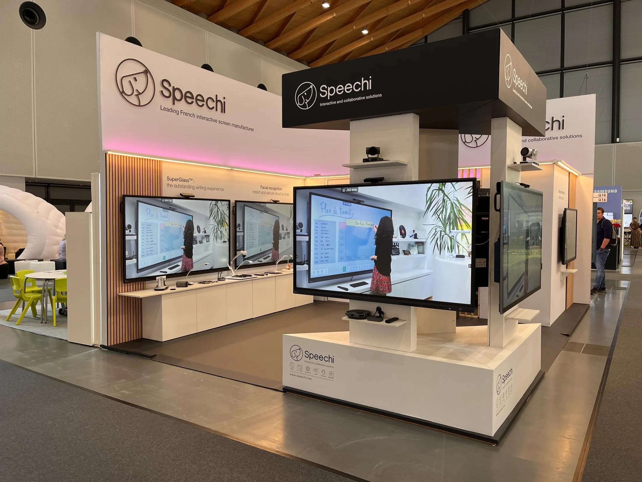 Stand Speechi — salon Learntec 2023 — Karlsruhe — vue d'ensemble du stand