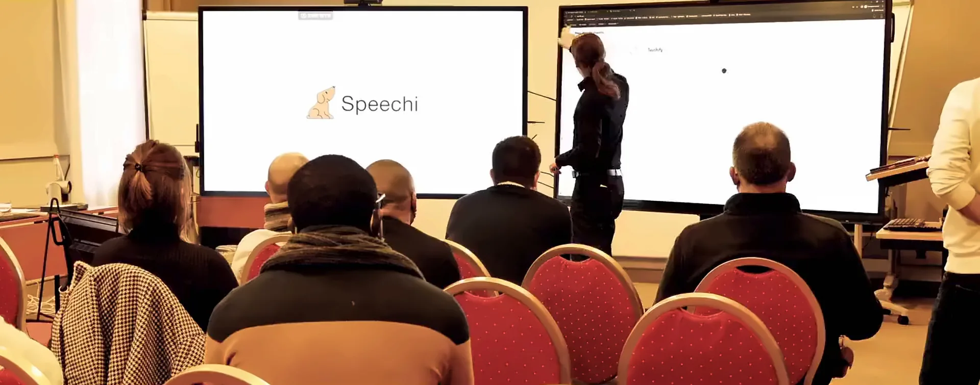 Journées Partenaires Speechi — démonstration produit devant les partenaires